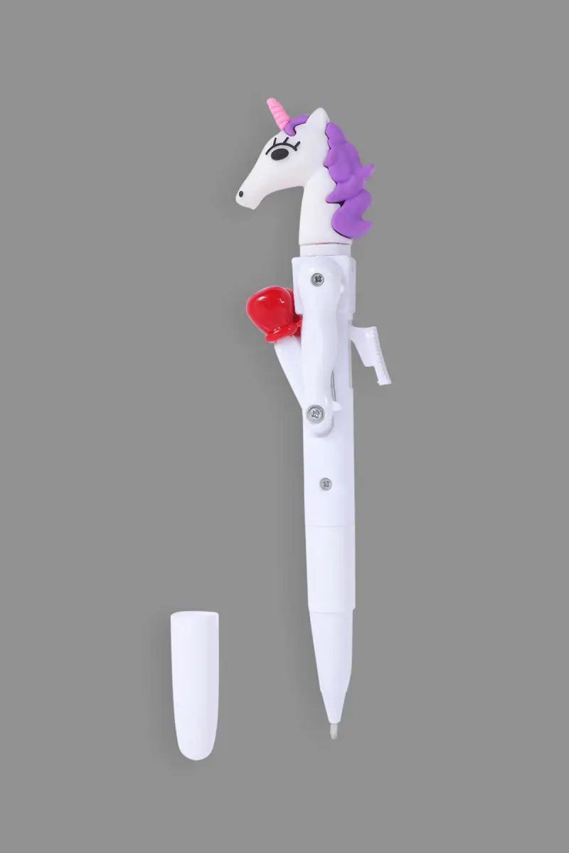 Unicorn Shooter Ball Pen (White) - Pack of 1