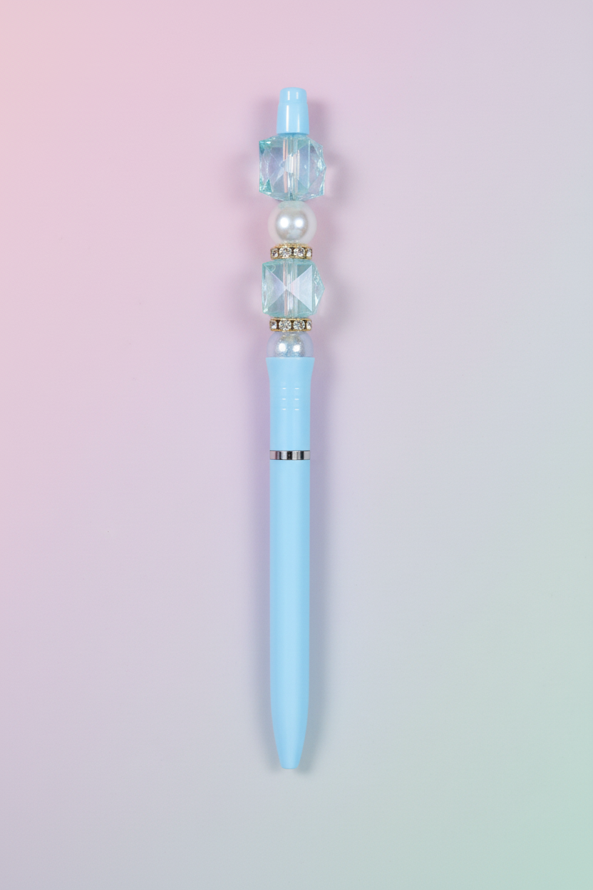 Elegant Crystal Bead Ball Pen - Pack of 1 SUPER