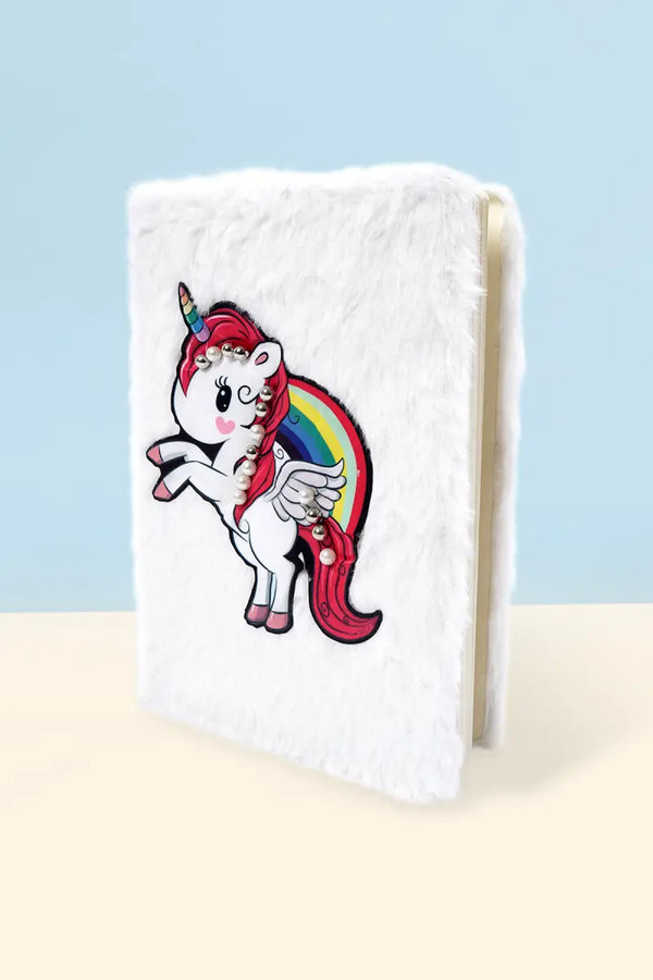 Unicorn Printed Ruled Diary (White)