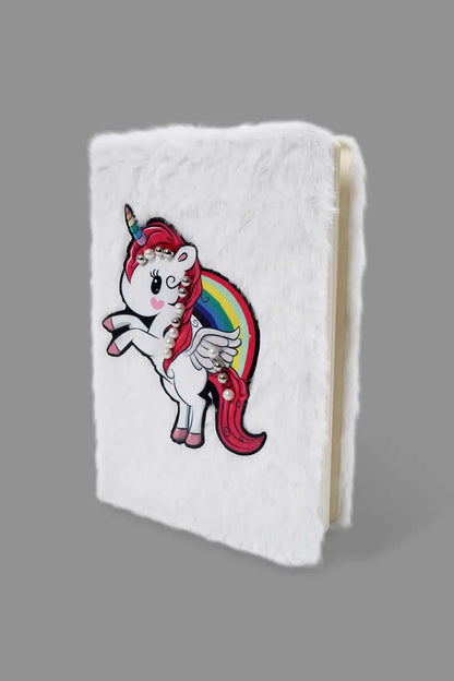 Unicorn Printed Ruled Diary (White)