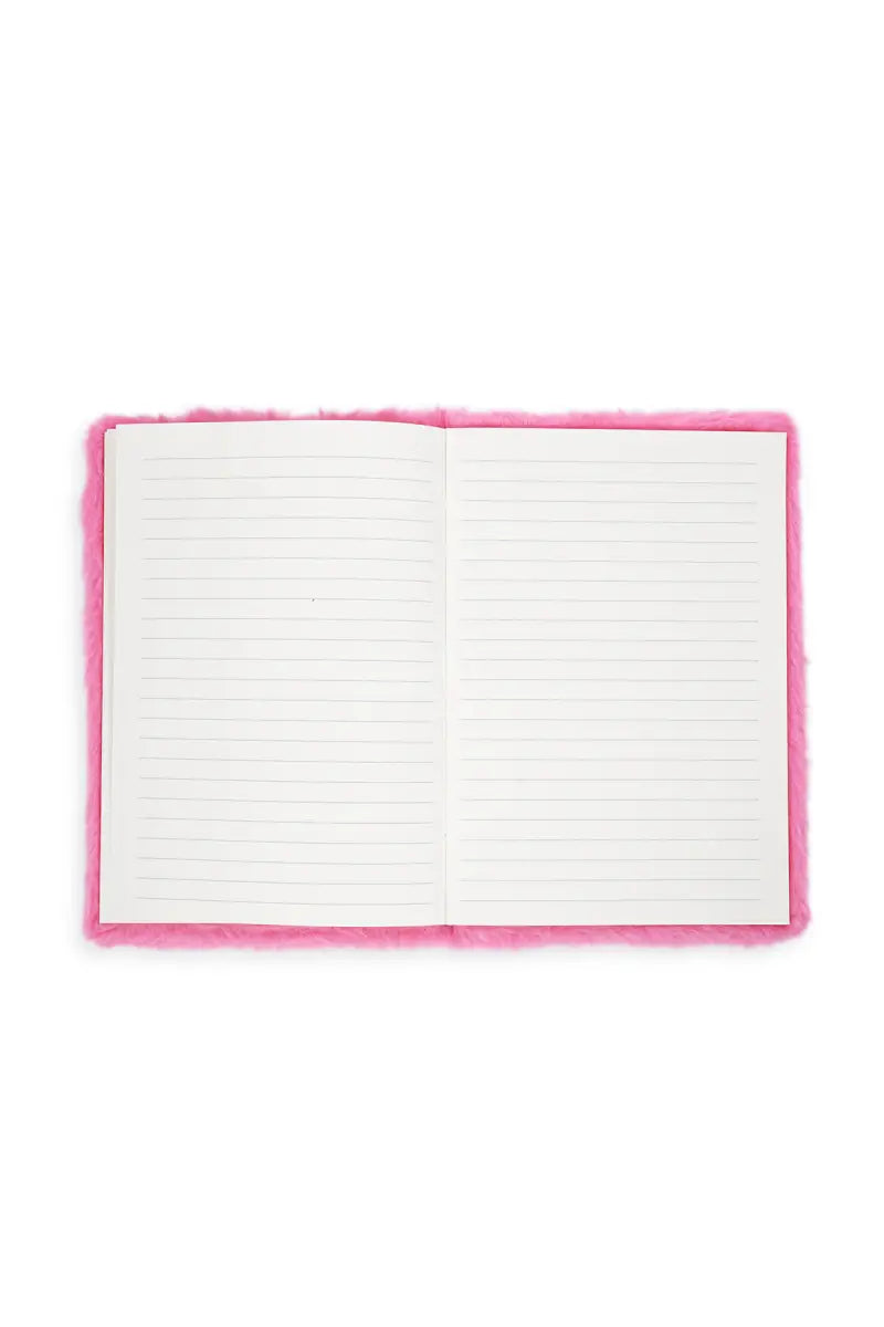 Unicorn Sparkle Plush Ruled Diary - (Pink)