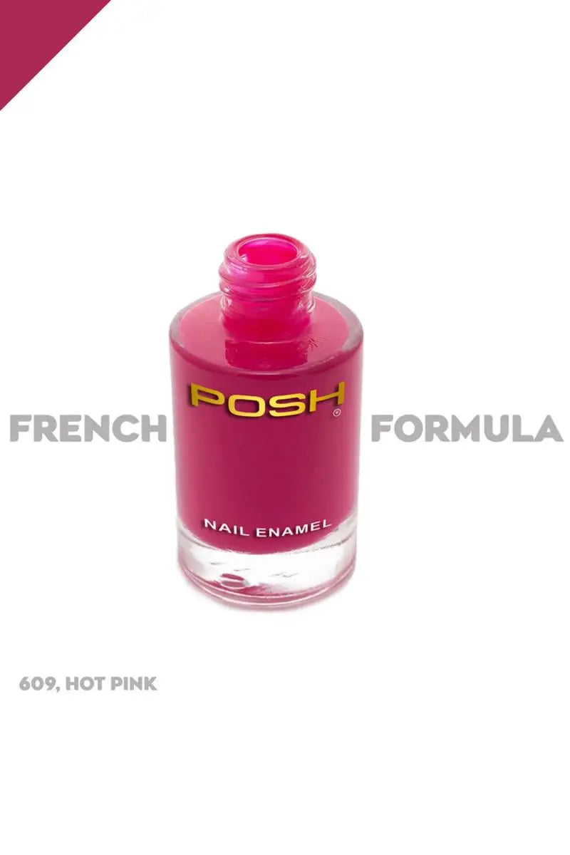 Posh Long-lasting Shine High Gloss Nail Polish - 9ml (609 Hot Pink)
