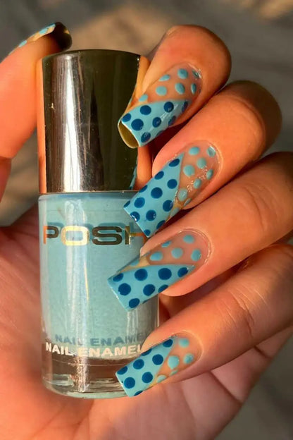 Posh Long-lasting Shine High Gloss Nail Polish - 9ml (615 Blue)