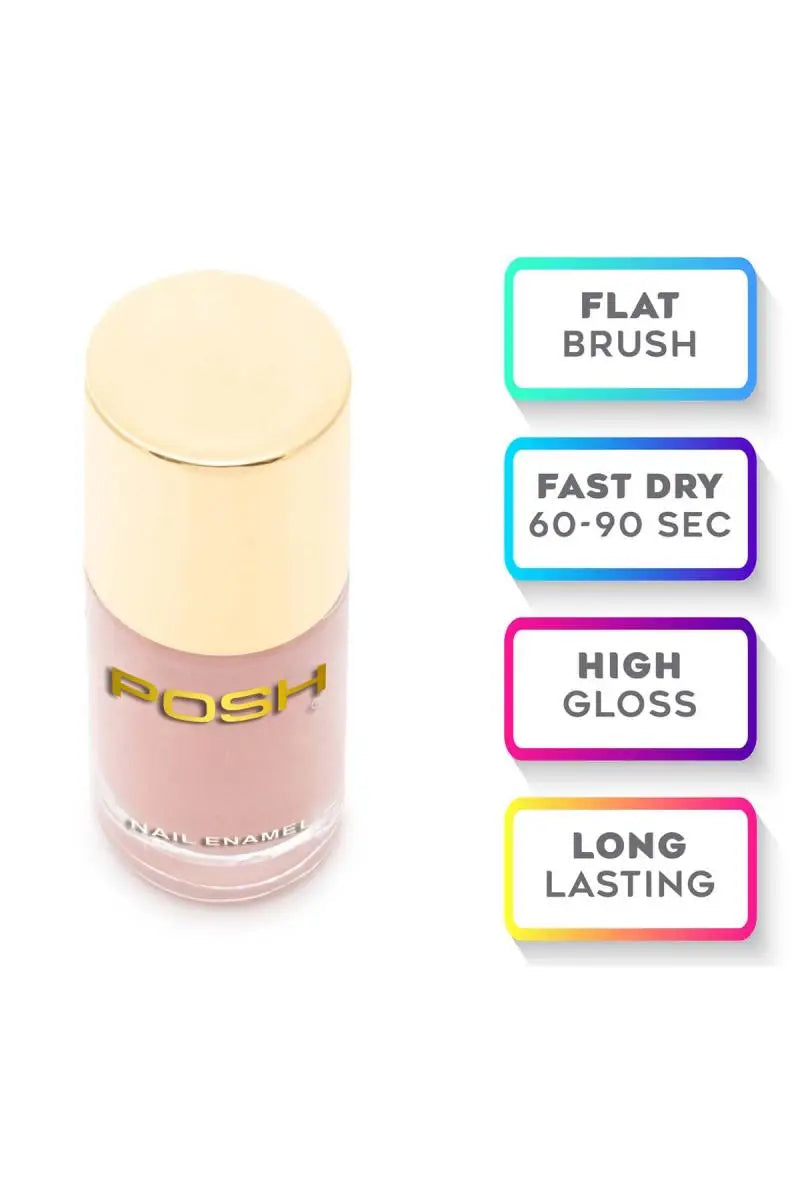 Posh Long-lasting Shine High Gloss Nail Polish - 9ml (612 Champaigne Pink)