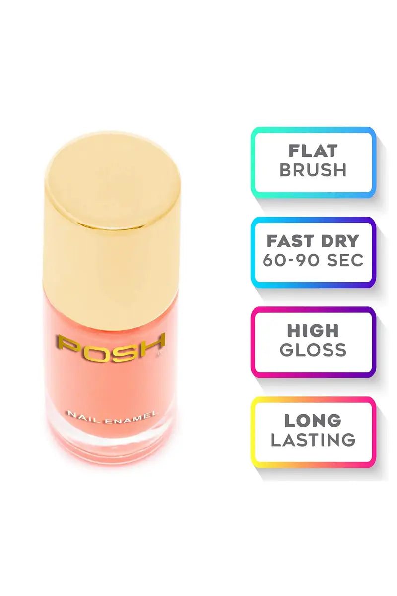 Posh Long-lasting Shine High Gloss Nail Polish - 9ml (626 Flamingo)