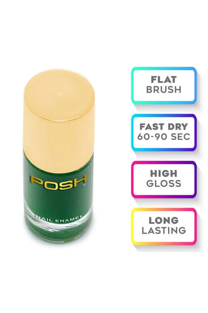 Posh Long-lasting Shine High Gloss Nail Polish - 9ml (652 Royal Jade)