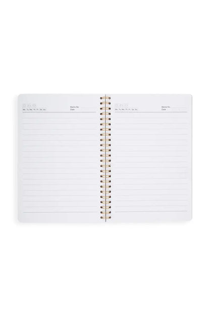 3D Printed Ruled Notebook - Gold