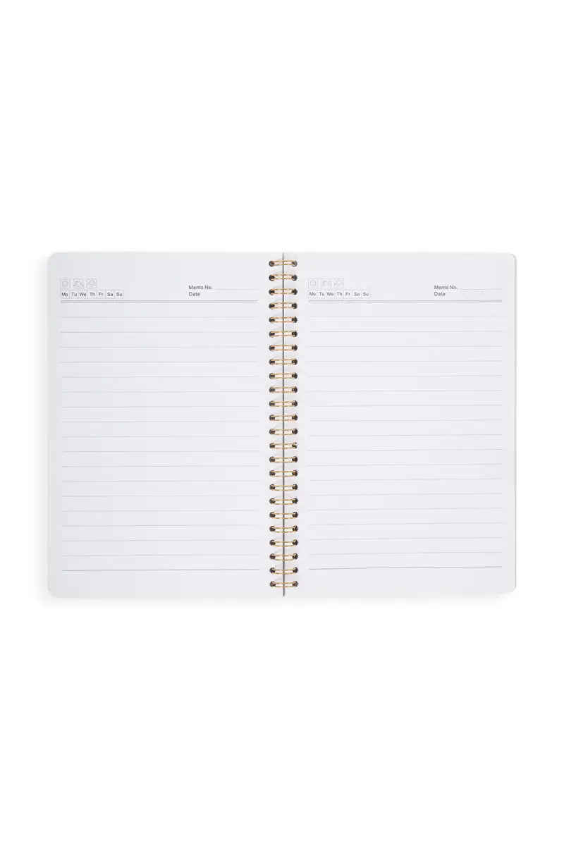3D Printed Ruled Notebook - Gold