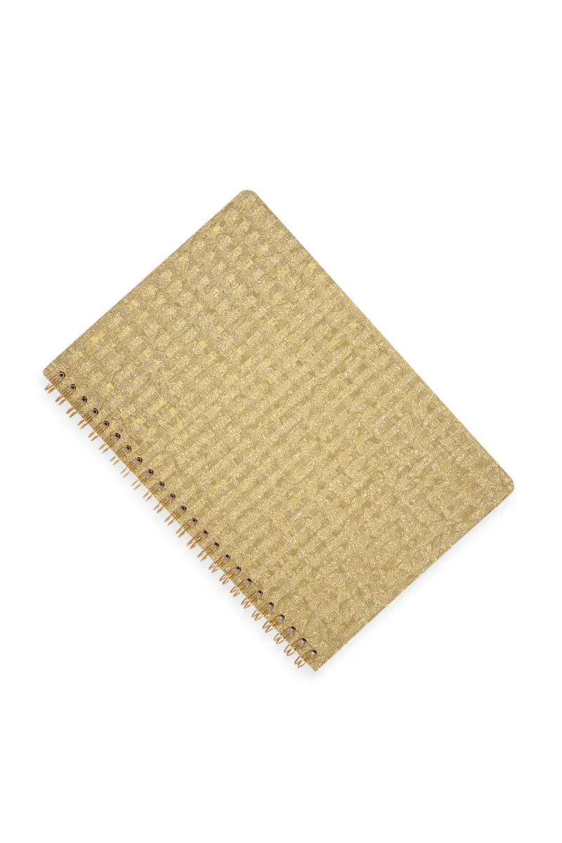 3D Printed Ruled Notebook - Gold