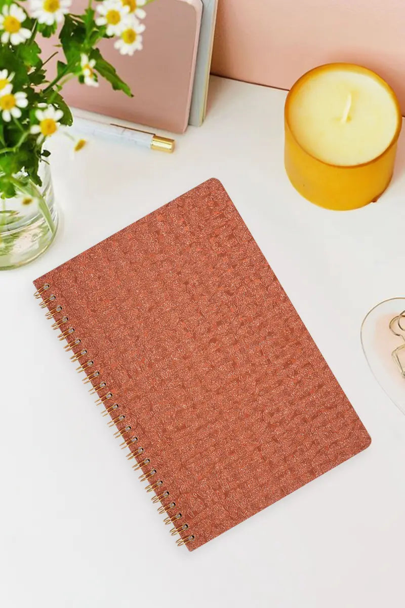 3D Printed Ruled Notebook - Rust
