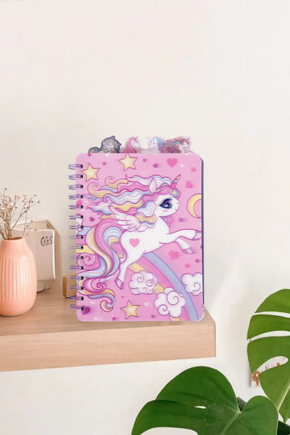 Unicorn Spiral Ruled Notebook