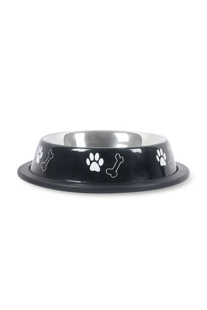 Canine Dog Feeding Steel Bowl (Black) - 150ml