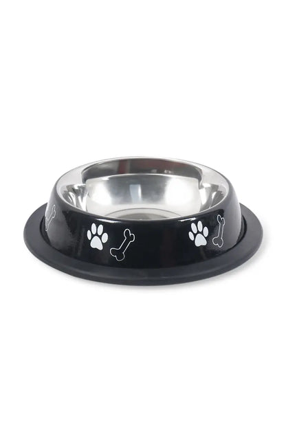 Canine Dog Feeding Steel Bowl (Black) - 150ml