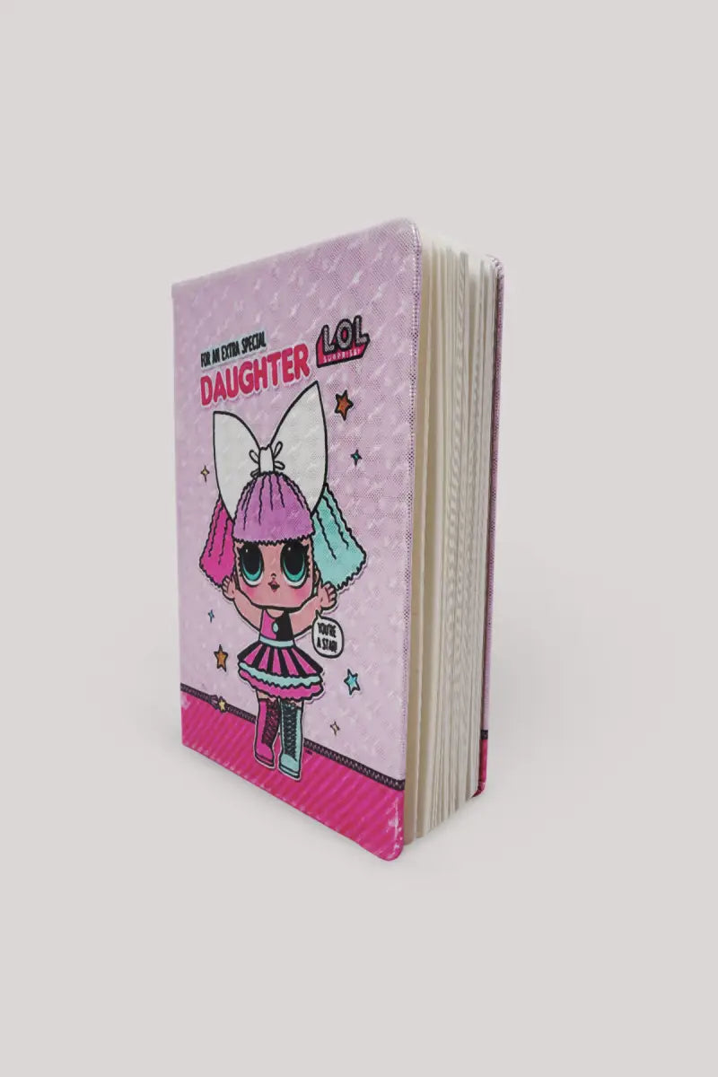 3D Cartoon Printed Diary for Daughter (160 Pages)