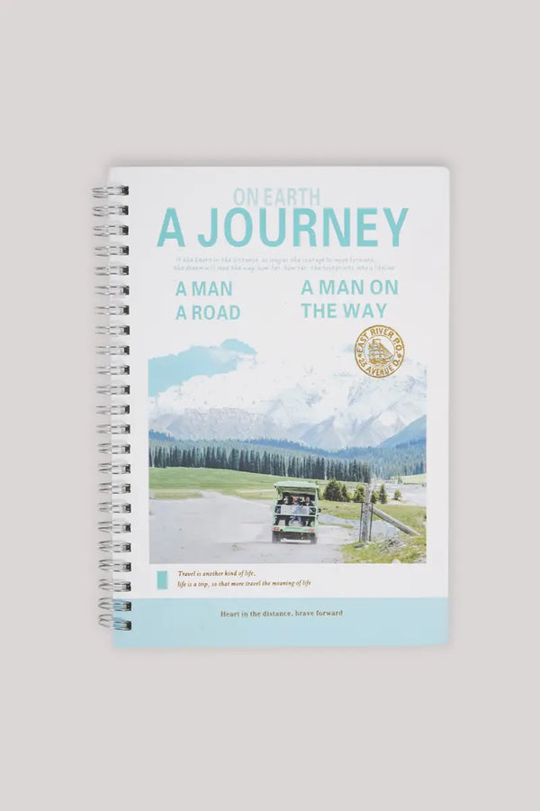 Travel Themed Spiral Notebook - 200 Pages Approx.