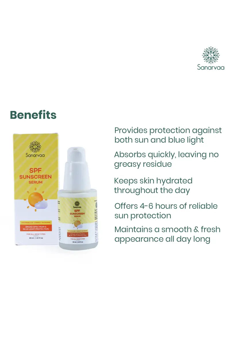 Sanarvaa SPF Sunscreen Serum - 30ml