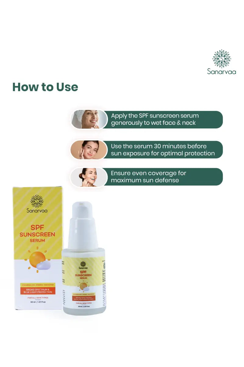 Sanarvaa SPF Sunscreen Serum - 30ml