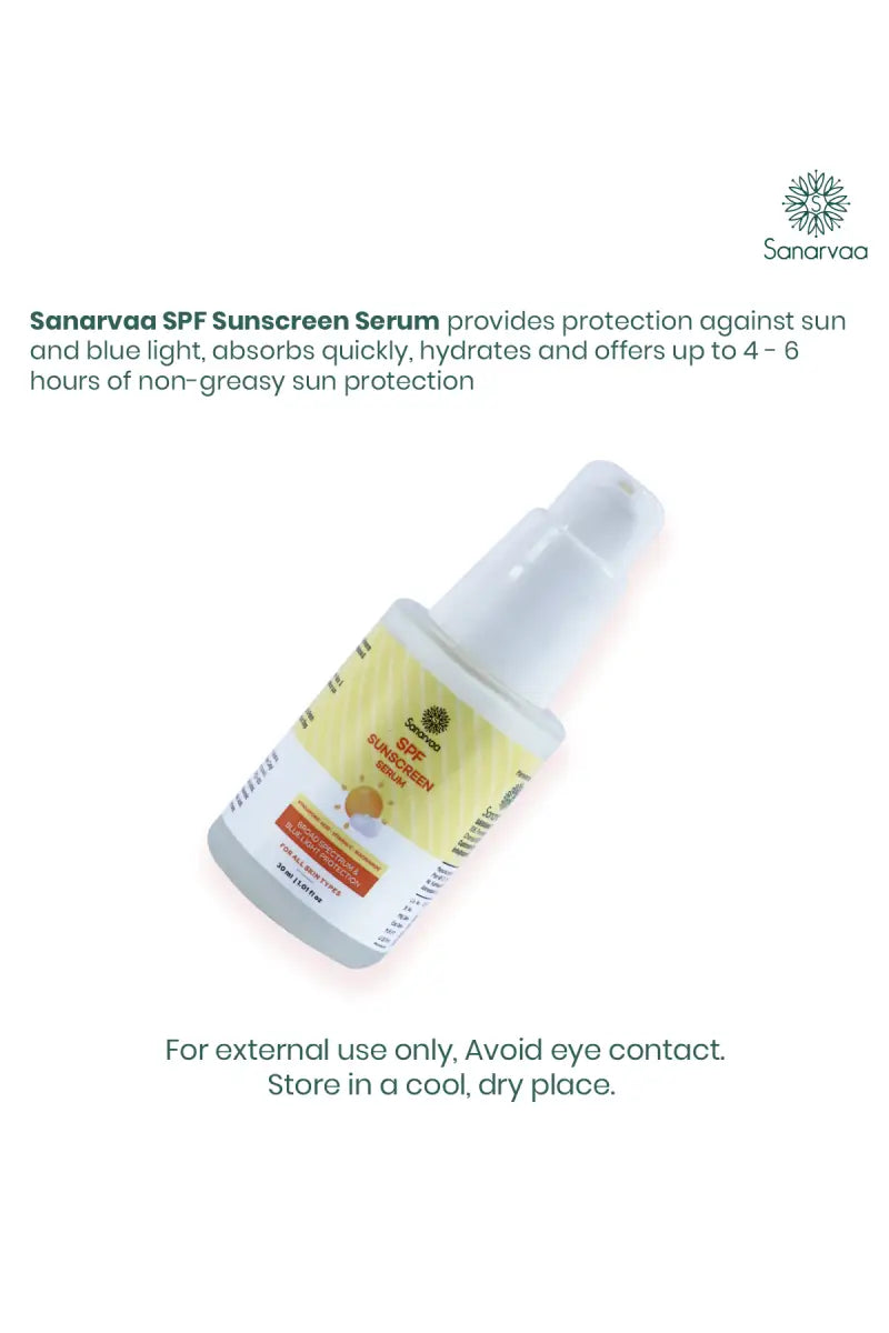 Sanarvaa SPF Sunscreen Serum - 30ml
