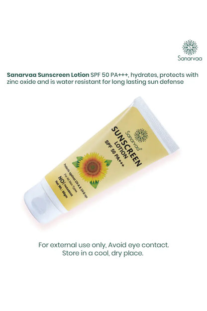 Sanarvaa Sunscreen Lotion SPF-50, PA+++ (60g)