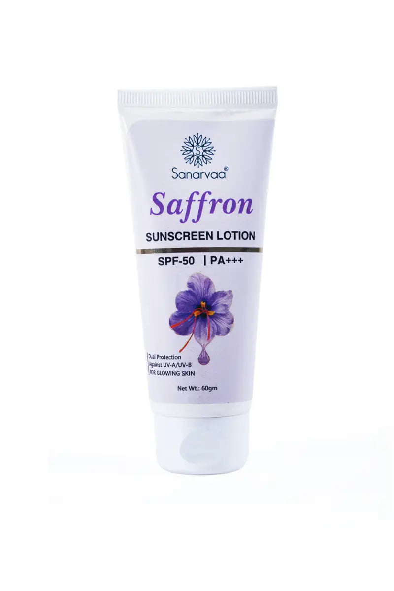 Sanarvaa Saffron Sunscreen Lotion SPF-50, PA+++ (60g)
