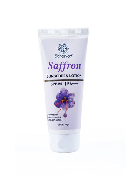 Sanarvaa Saffron Sunscreen Lotion SPF-50, PA+++ (60g)