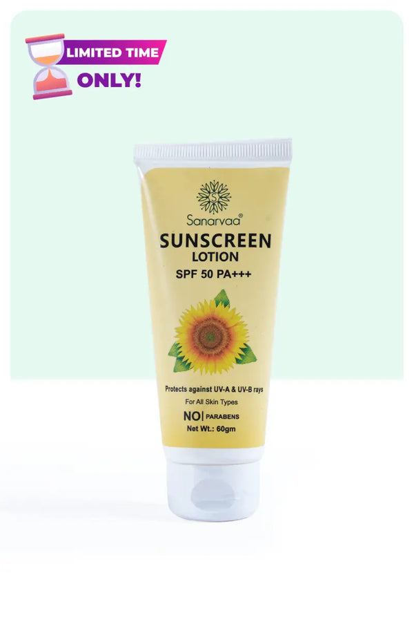 Sanarvaa Sunscreen Lotion SPF-50, PA+++ (60g)