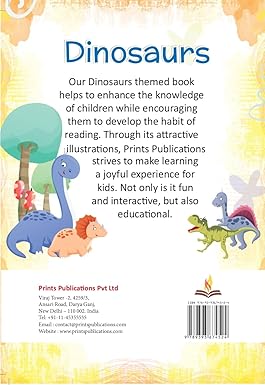 Let's Explore Dinosaurs themed book by prints publications Prints Publications