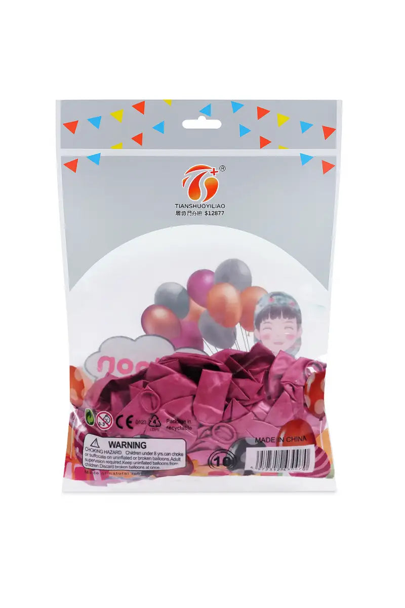 Metallic Chrome Balloons for Decoration- Pack of 50 (Pink)