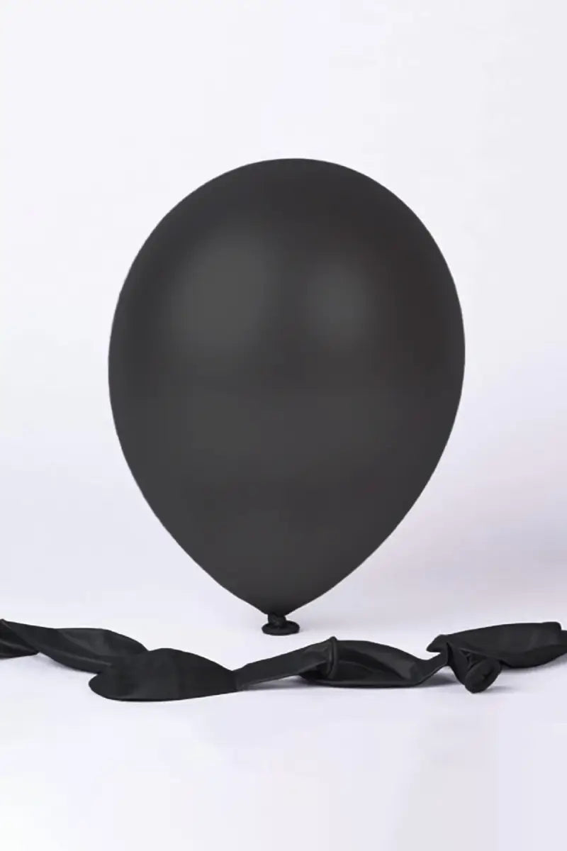 Metallic Chrome Balloons for Decoration- Pack of 50 (Black)