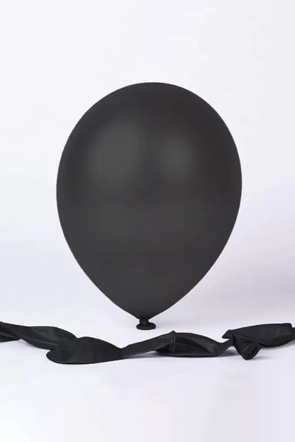 Metallic Chrome Balloons for Decoration- Pack of 50 (Black)