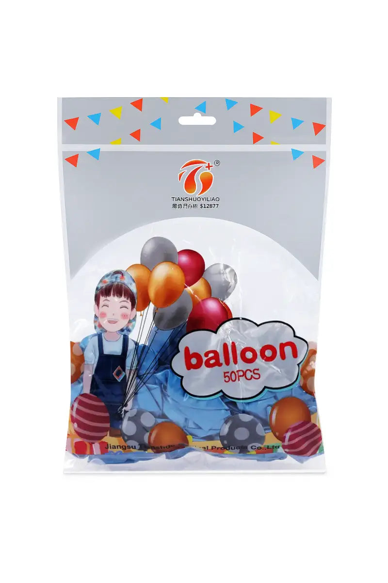 Metallic Chrome Balloons for Decoration- Pack of 50 (Blue)