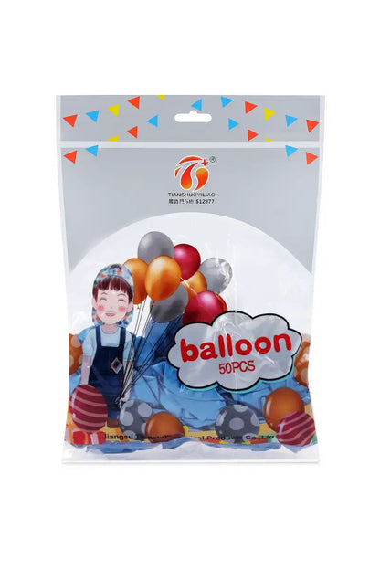 Metallic Chrome Balloons for Decoration- Pack of 50 (Blue)