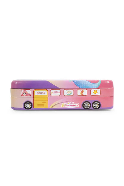 Bus Shaped Metal Pencil Box (Mermaid)