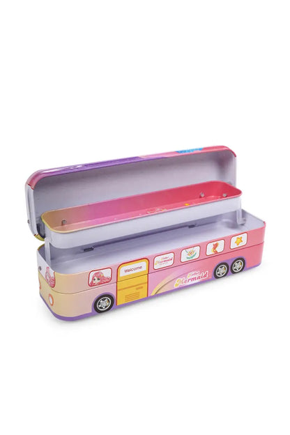Bus Shaped Metal Pencil Box (Mermaid)