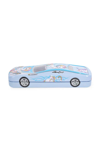 Cartoon Printed Car Shaped Pencil Box (Unicorn)