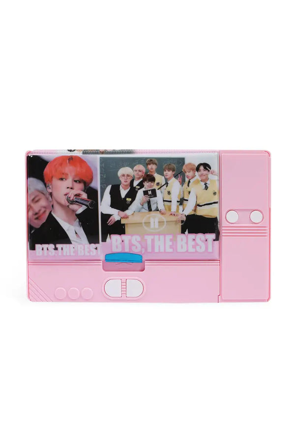 BTS Themed Pencil Box (Baby Pink)