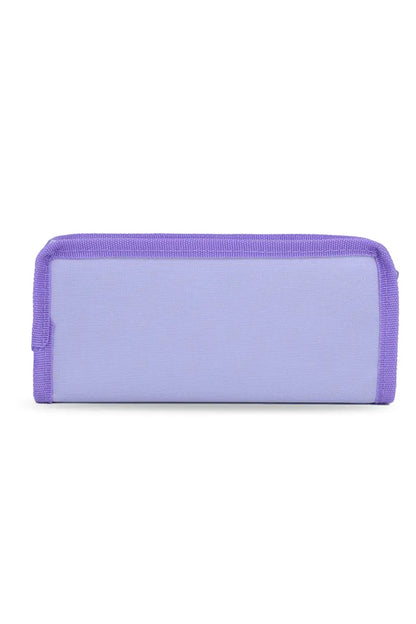 Cute Girl Cartoon Printed Pencil Pouch - Lavender