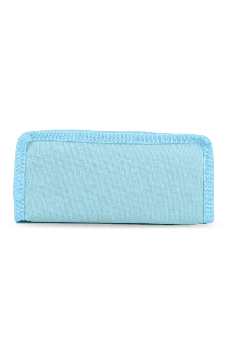 Cute Girl Cartoon Printed Pencil Pouch - Sky blue