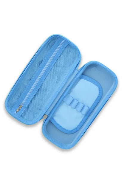Dinosaur Printed EVA Pencil Case - Sky Blue