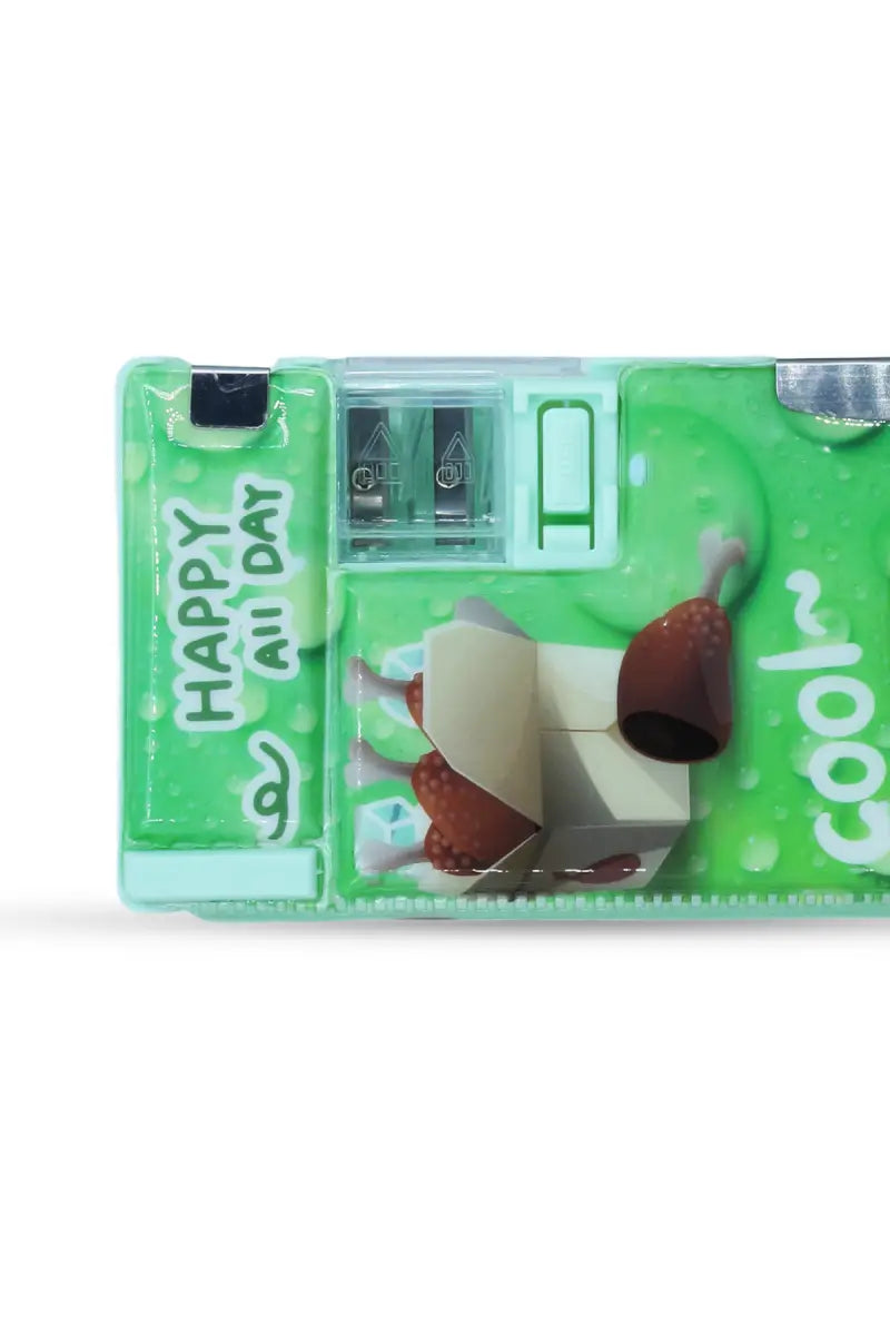 3D Cooldrink Printed Pencil Box (Green)