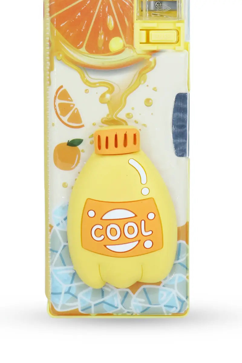 3D Cooldrink Printed Pencil Box (Yellow)