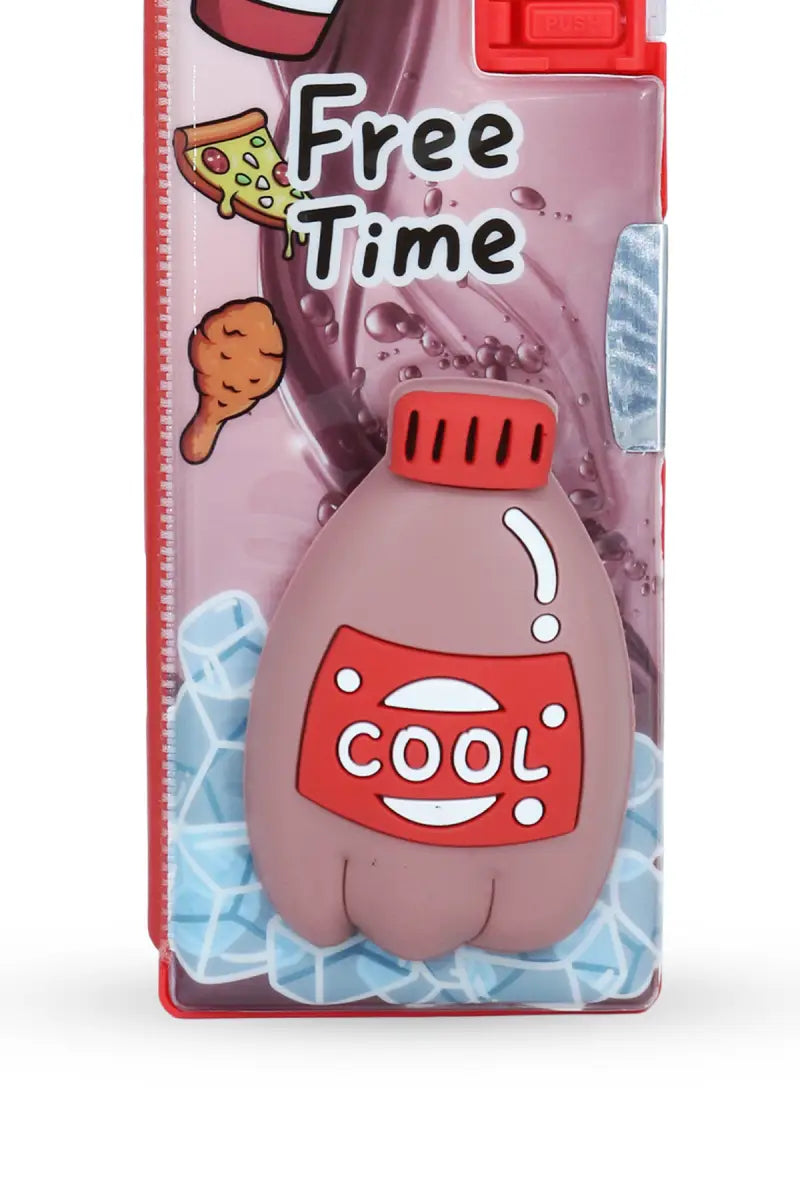 3D Cooldrink Printed Pencil Box (Red)