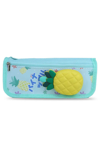 Pinapple Printed Pencil Pouch (Aqua)