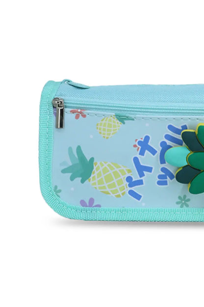 Pinapple Printed Pencil Pouch (Aqua)