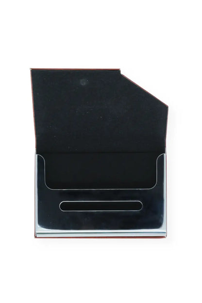 Brown Solid Leather ID Card Holder