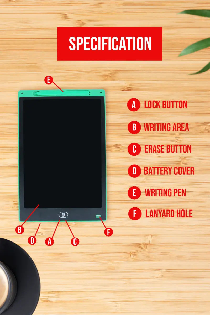 12 Inch LCD Writing Tablet (Green)