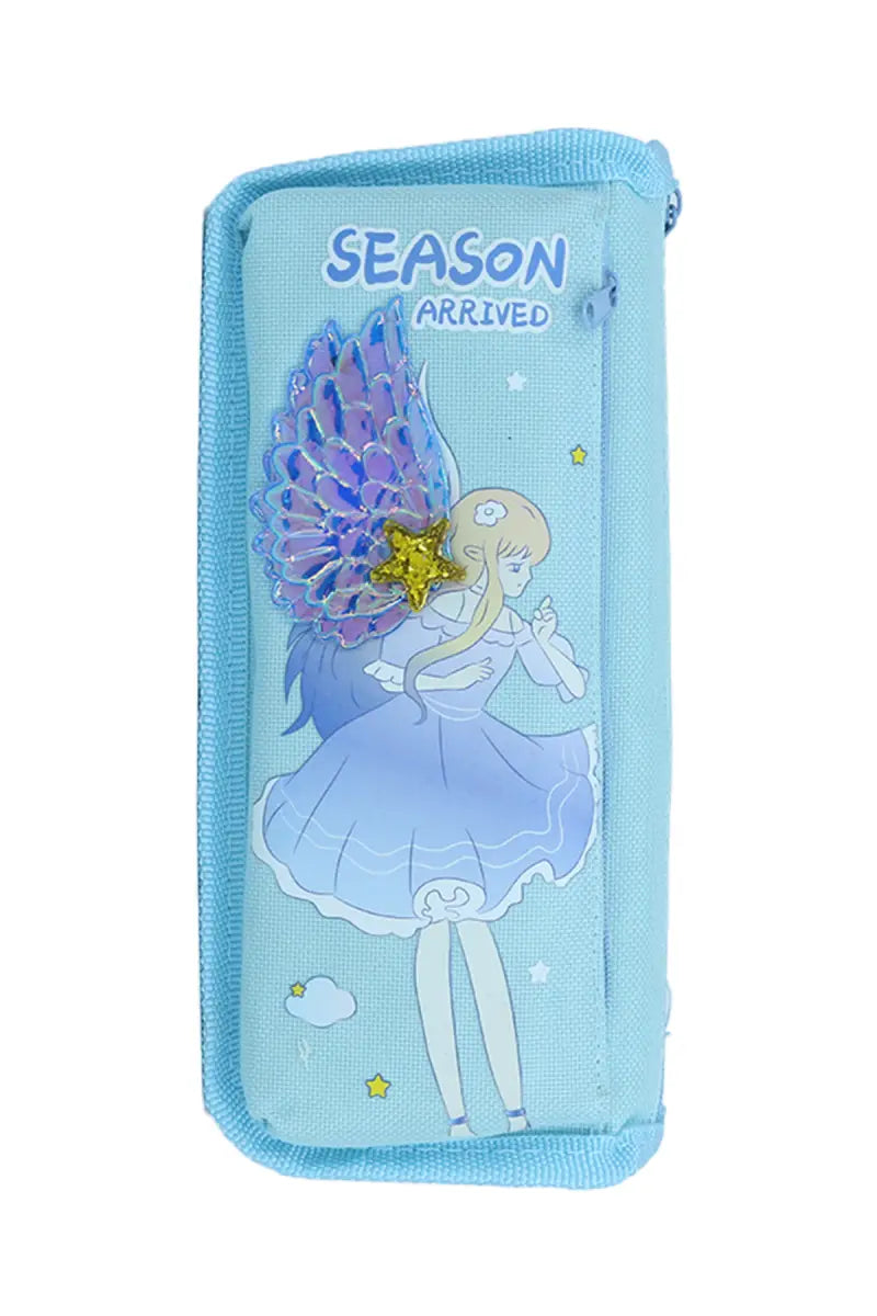 Angel Designed EVA Pencil Pouch (Sky Blue)