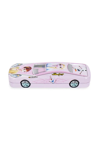 Cartoon Printed Car Shaped Pencil Box (Princess)