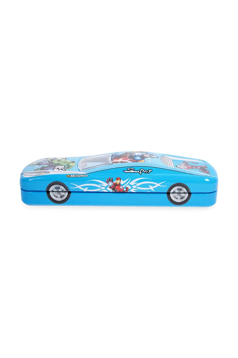 Cartoon Printed Car Shaped Pencil Box (Avengers)