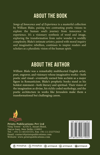 Songs of Innocence and of Experience Prints Publications